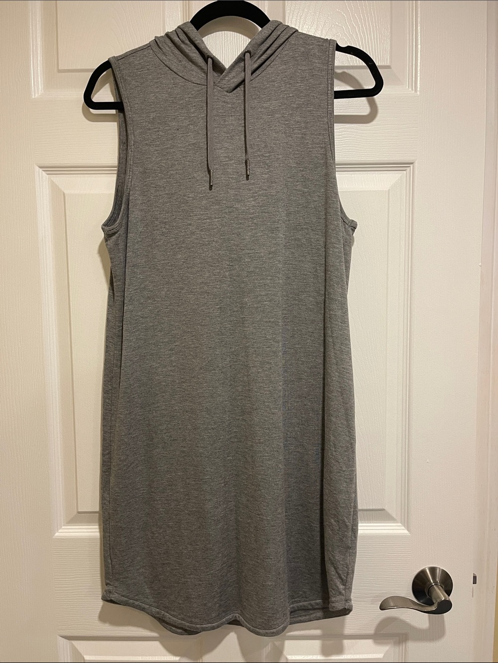 GAIAM Gray Sleeveless Hoodie Dress